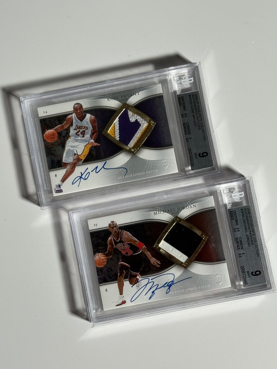 Easily one of the most visually-appealing basketball card sets issued in the last 25 years, the 2006-2007 Upper Deck Exquisite Collection Autograph Patches Basketball set is anchored by Michael Jordan and Kobe Bryant, both offered as part of our Fall Catalog Auction in stunning