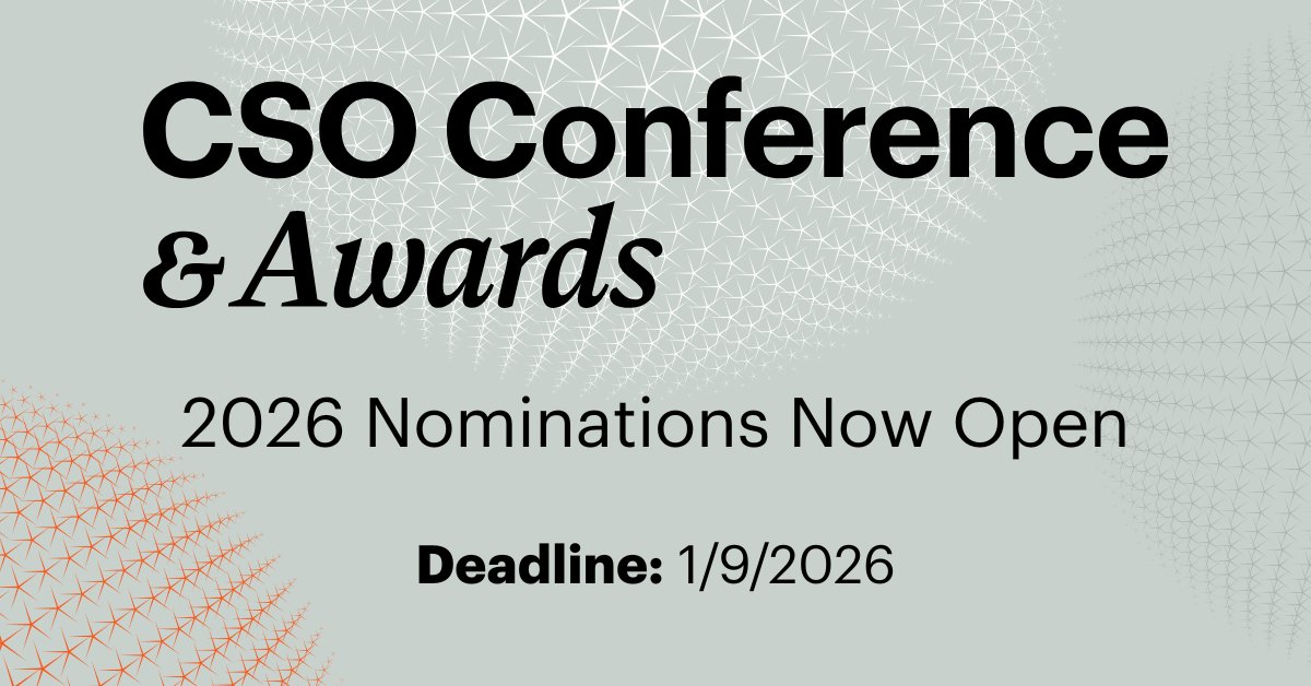 Nominations are open for the 2026 #CSOAwards!
Help us honor the Chief Security Officers leading the charge in cybersecurity excellence!

Nominate by January 9, 2026 event.foundryco.com/cso-conference…

#Cybersecurity #Leadership #CISO #CSO