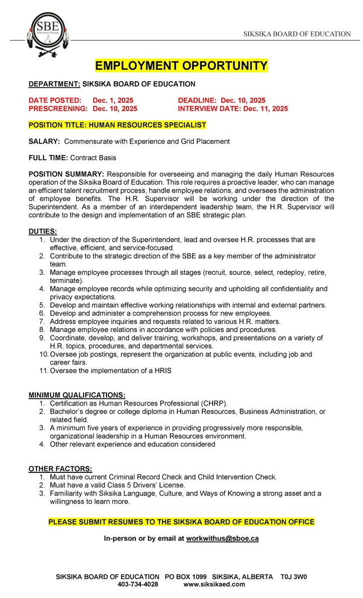 Siksika Board of Education tweet media