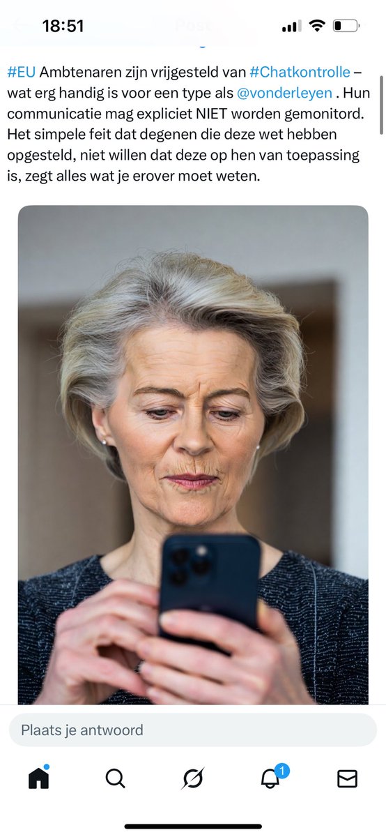 EU beambten zijn vrijgesteld van chatcontrol  🧐?