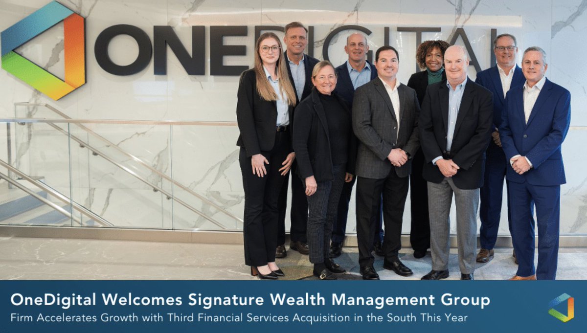 ScottRiBishop's tweet image. We’re excited to announce: Signature Wealth Management Group has joined forces with @WeAreOneDigital

Together, we’re providing innovative and sophisticated wealth management offerings to the communities we serve. We are expanding our reach, enhancing our depth, and strengthening…