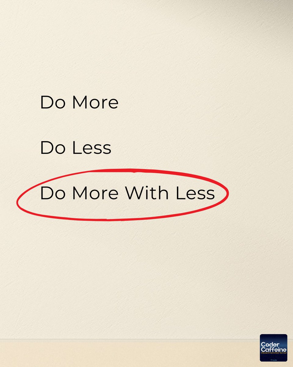 codercaffeine_'s tweet image. Tomorrow’s a reminder… simplicity is your
superpower 💥The best products, the cleanest code,
the happiest users, they all come from focus, not clutter
❤️

Stop overdoing it. Master the essentials. That’s where
the magic lives ✨

#codercaffeine #motivation #growthmindset
