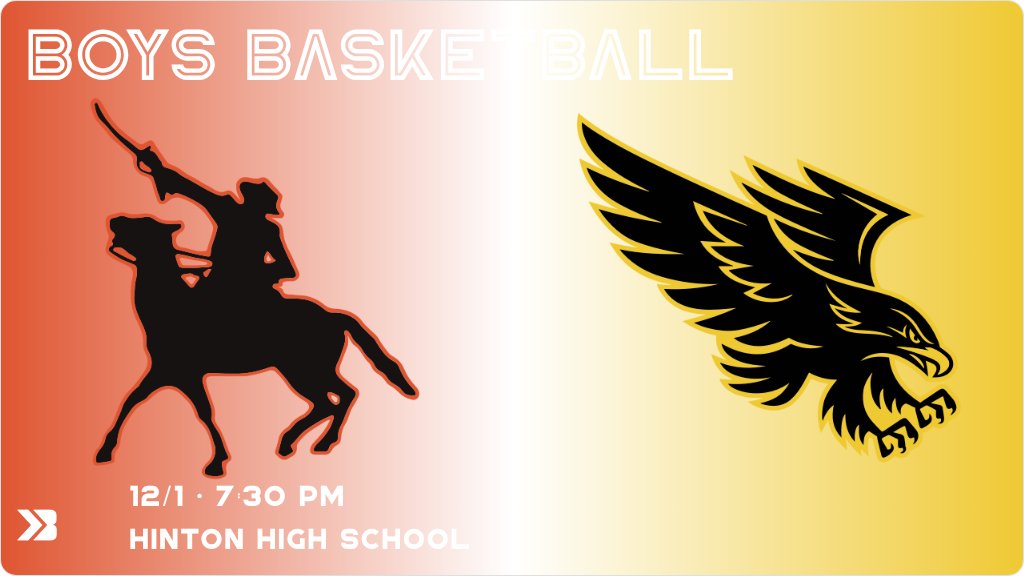 Boys Basketball (Varsity) Game Day! - Check out the event preview for the The Hinton Blackhawks vs The Sibley-Ocheyedan Generals. It starts at 7:30 PM and is at Hinton High School Gym. gobound.com/ia/ihsaa/boysb…