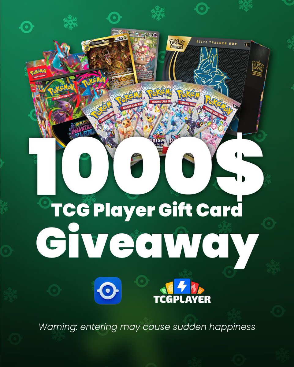 DexTCG's tweet image. 🎁 To celebrate the launch on Android and Christmas, we're doing a massive $1000 TCG Player Gift Card giveaway is live! One lucky winner will take home a prize big enough to supercharge any binder.

✨ Anyone in the world can join. Just follow the steps join the fun and drop your…