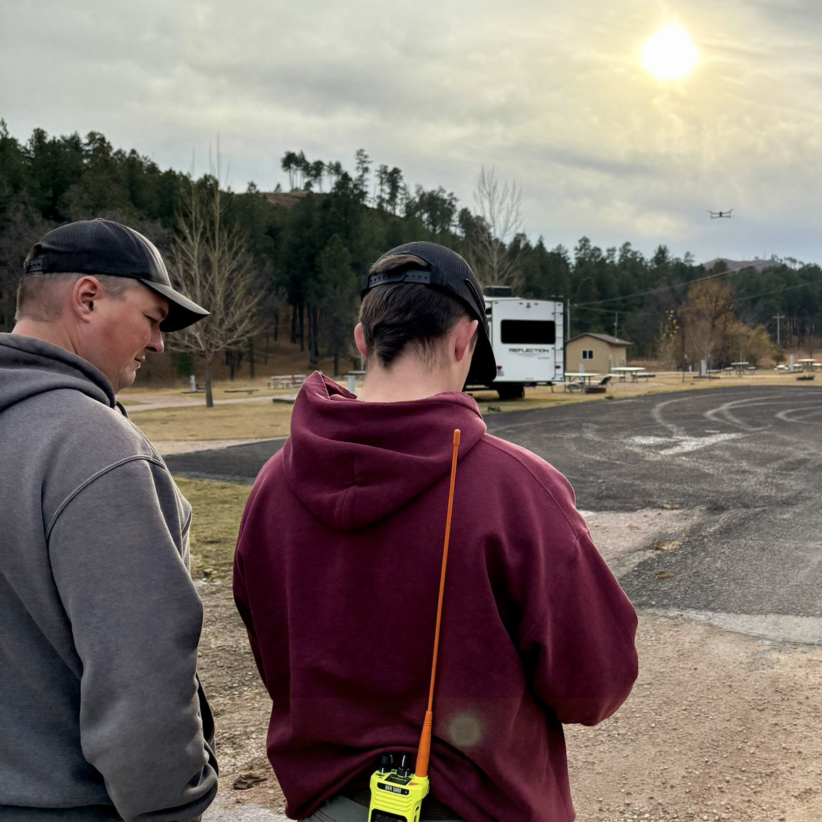 SDWF drone pilots recently gathered for training. These high-tech drones help firefighters with aerial imagery, mapping fire perimeters &amp; an infrared camera which can detect hot spots in need of extinguishing. It’s 1 more way SDWF uses tech in modern firefighting to #KeepSDsafe.