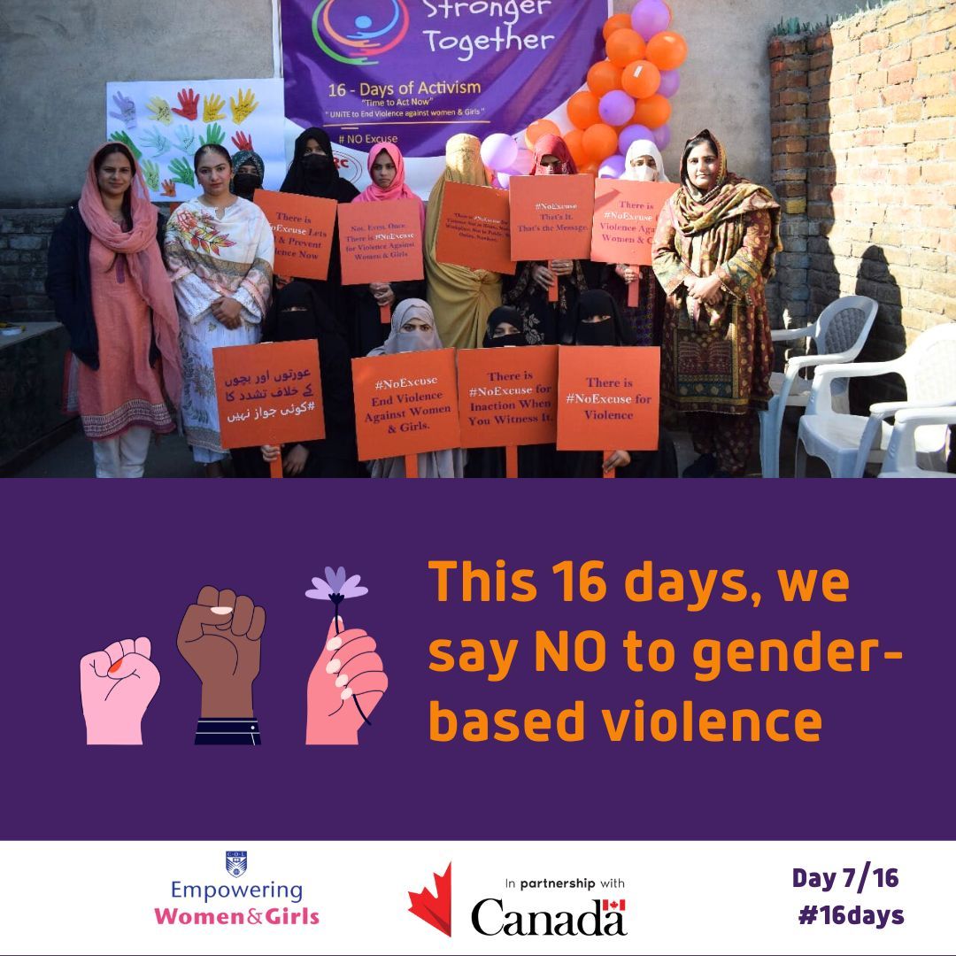Today we stand together to say NO to gender-based violence. 1 in 3 women worldwide will experience physical or sexual violence in their lifetime. This is not inevitable, it’s preventable. #NoExcuse #ACTtoEndViolence #16days