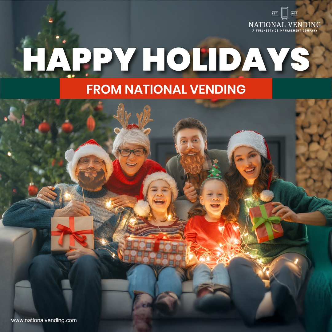 The holidays remind us what makes our work meaningful: the people and partnerships behind every location we serve. From all of us at National Vending, thank you for your collaboration. Wishing you a joyful holiday season!
nationalvending.com

#NationalVending #HappyHolidays