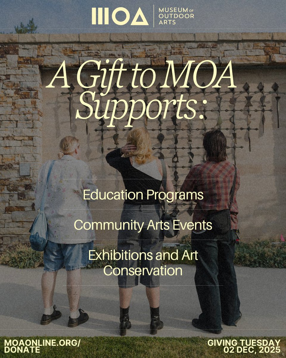 Giving Tuesday is December 2nd.
A gift to MOA supports our education programs, exhibitions, art conservation, and community arts events throughout the year.
Your generosity helps us keep art accessible for everyone. 🎨

Link in bio for donations and memberships.