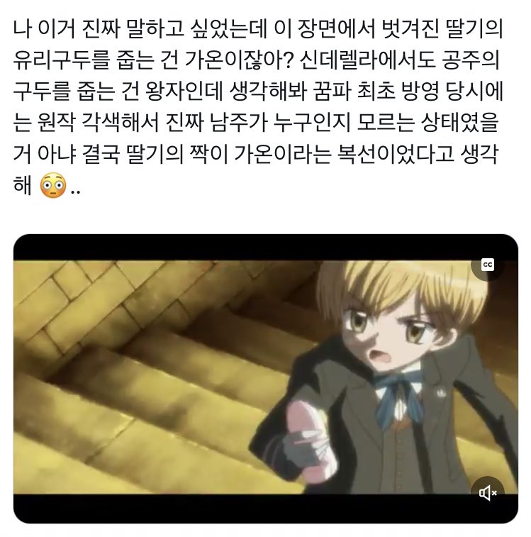 옛날트윗파묘 . . . 신데렐라 기반 복선 좋아합니다