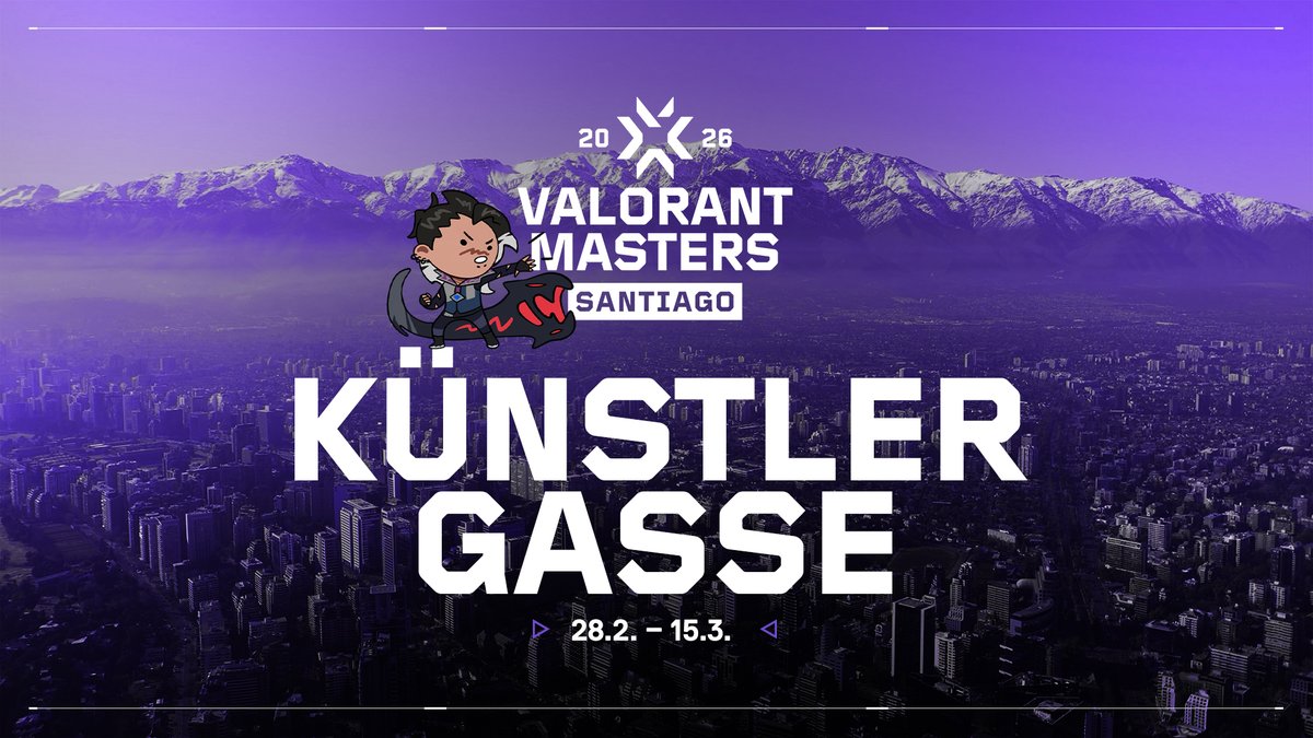 VALORANTde's tweet image. Du hast Fankunst, die du präsentieren möchtest? Beim #VALORANTMasters Santiago wird es wieder eine Künstlergasse geben, also halte die Augen offen für nähere Infos, wie du dich bewerben kannst.