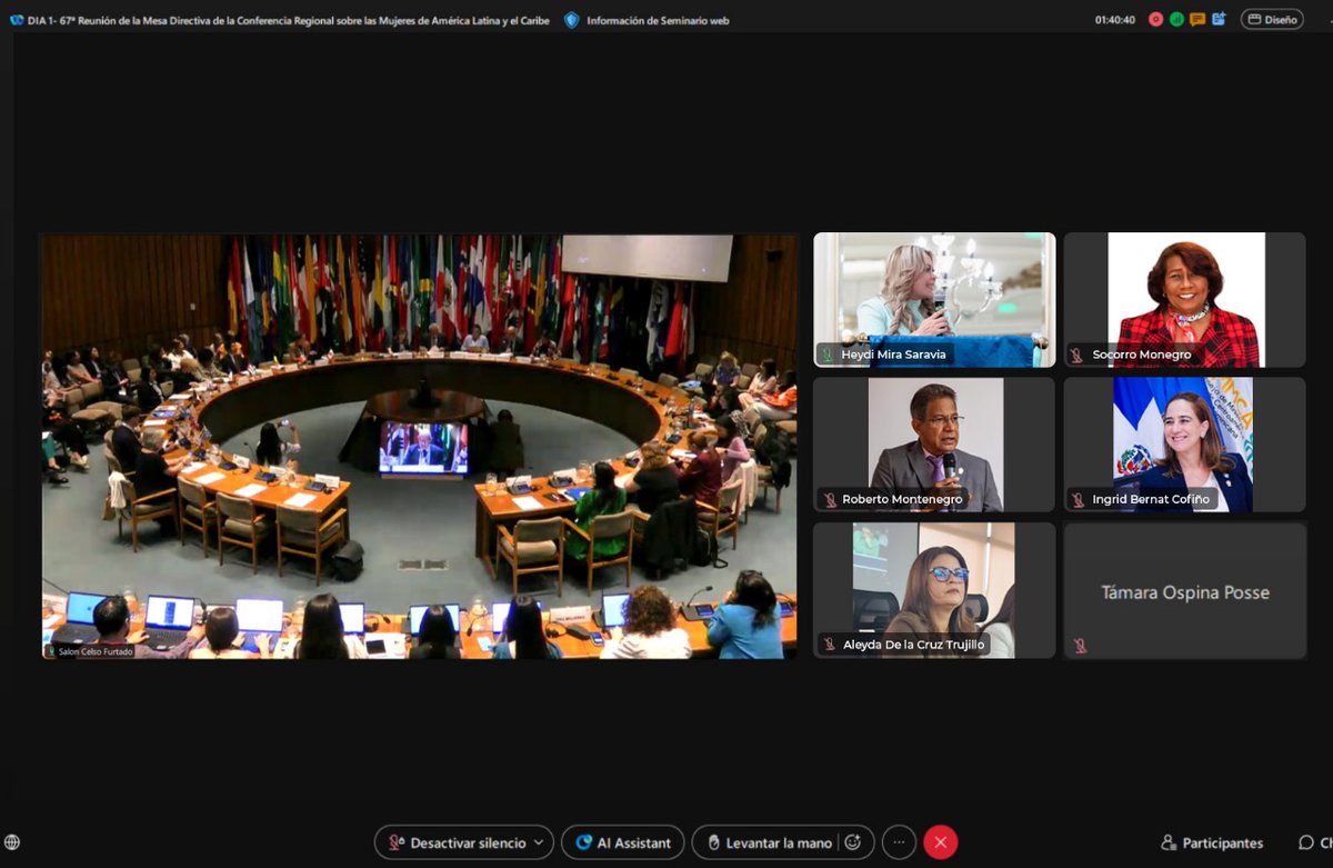PARLACEN's tweet image. Secretarias de Junta Directiva HD Heidy Mira y HD Socorro Monegro, representando a Presidenta @PARLACEN HD Karla Gutiérrez; en 67 Reunión de Mesa Directiva de Conferencia Regional sobre Mujeres de América Latina y El Caribe, con directivos e integrantes de Comisión de la Mujer