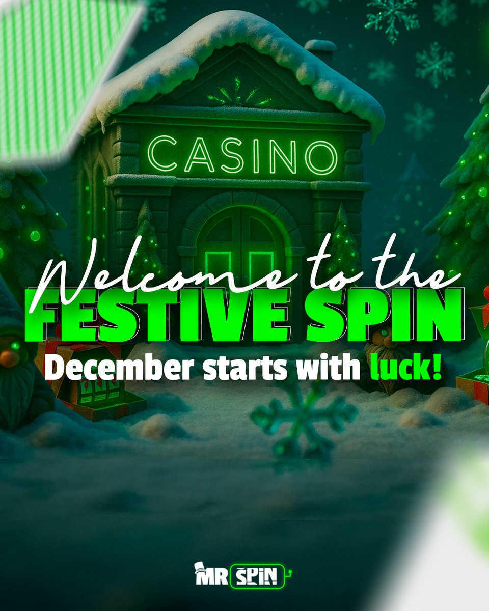 MrSpin_Official's tweet image. 🎄 December begins at MRSPiN!
Get ready for a month full of spins, bonuses, and festive fun.
#MrSpin #WeekendLoading #OnlineCasino #PlaySmart #ResponsibleGaming #christmas