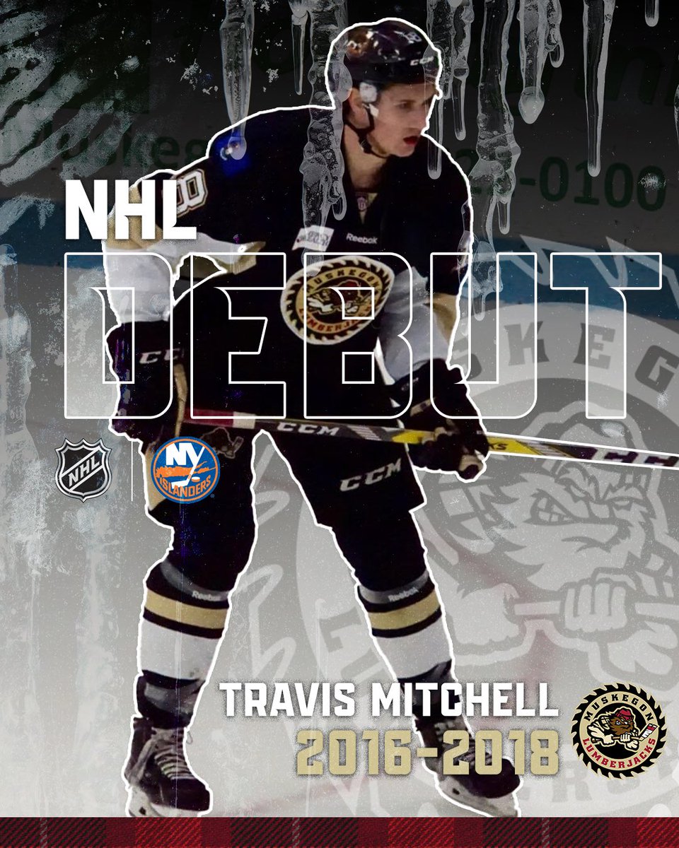 MuskegonJacks's tweet image. Congratulations #Jacksalum Travis Mitchell on making his NHL Debut this past weekend for the New York Islanders!

#ChopChop | #MKG | #GetJACKD