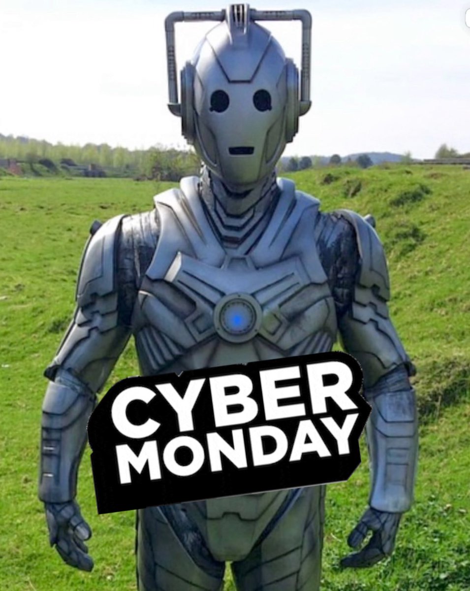 Happy #CyberMonday hope you upgraded everything you needed from your favourite Cyberman! 🤣🤖🤖 #DoctorWho #DrWho #whoniverse #tardis