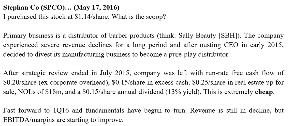 RIP $SPCO

Excerpt from trading journal back in May 2016 when I bought this at $1.14 on the back of a single press release...