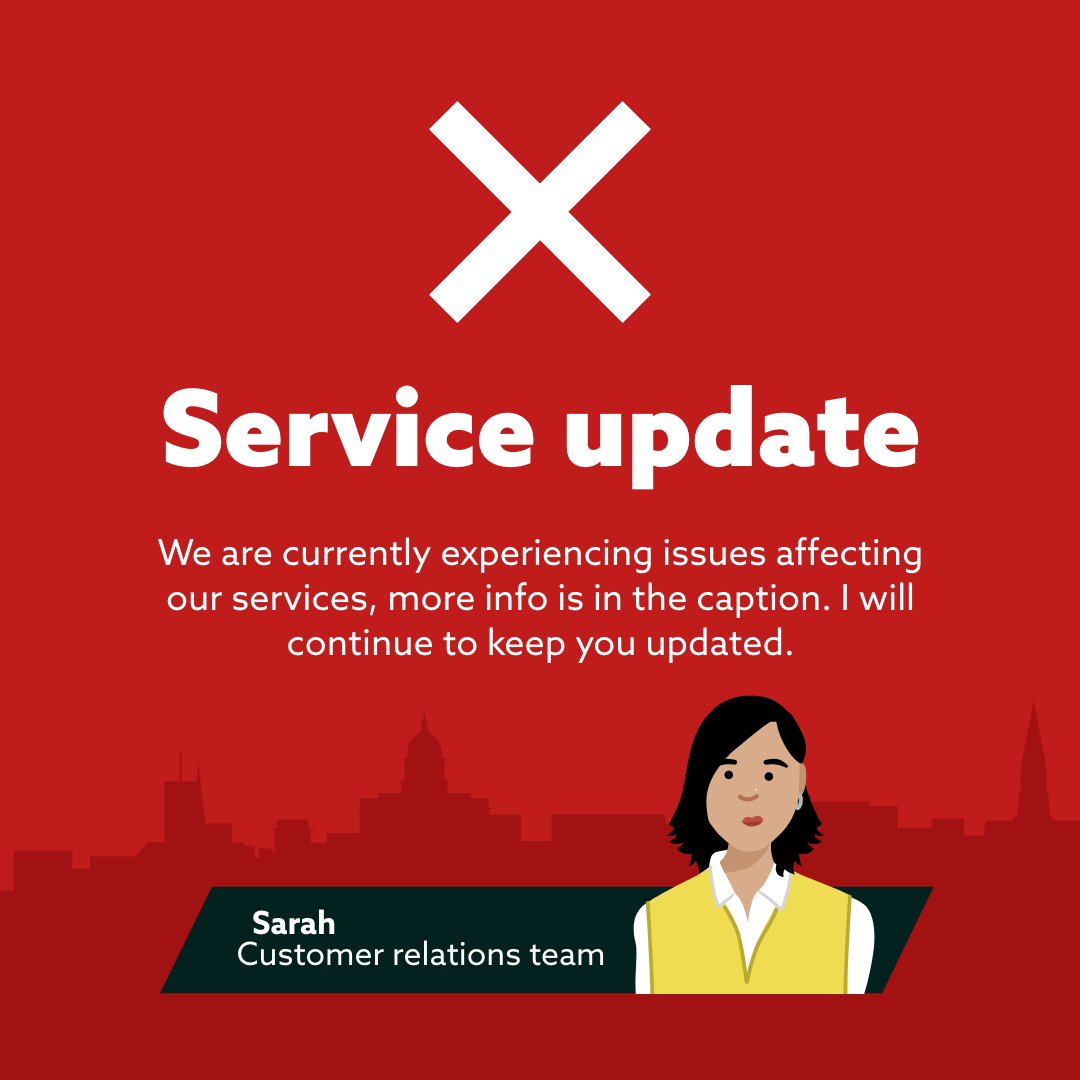 NETTram's tweet image. Due to an incident in the Old Market Sq we currently have no service between Nottingham Station and The Royal Centre in both directions. We do apologise.
