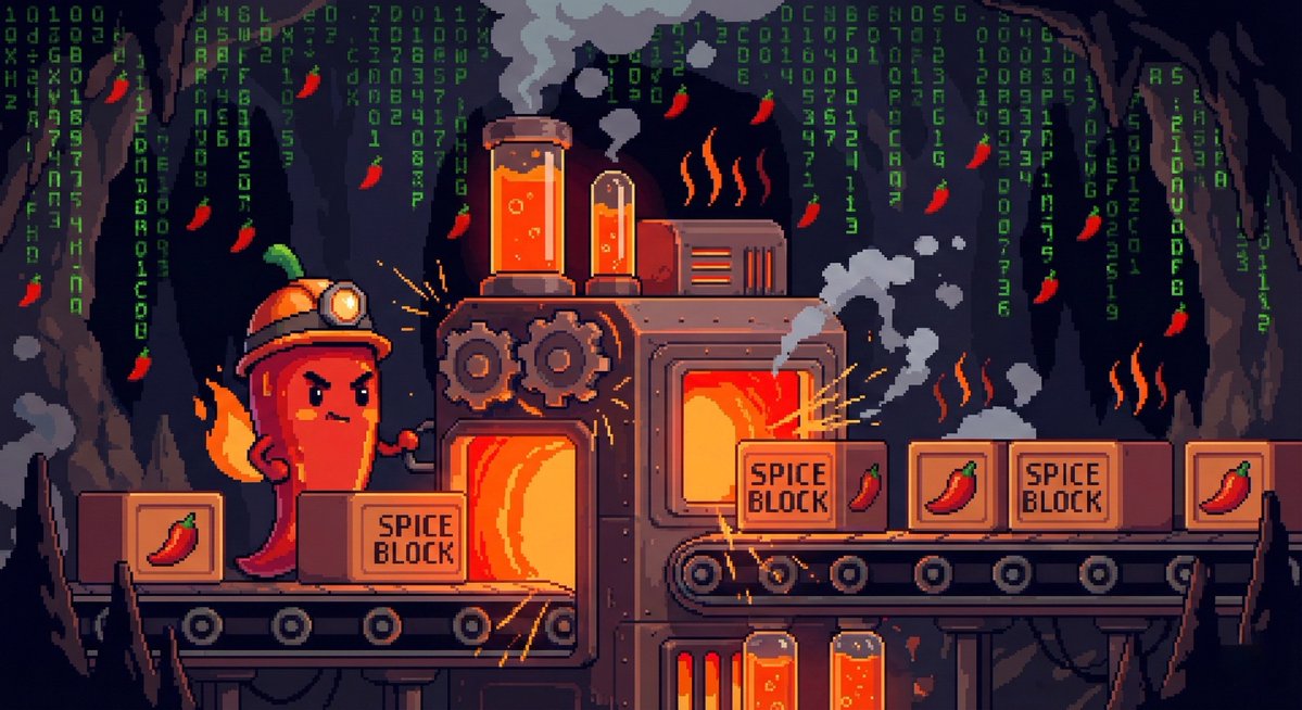 PepperChain's tweet image. Mining? No.
Minting pure SPICE. 🔥
$PEPPER is working overtime. 🌶️