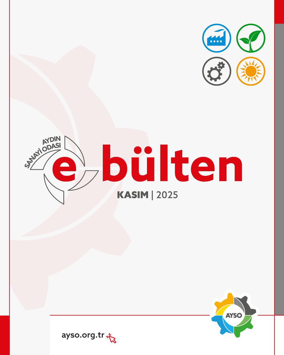 📢 AYSO Kasım 2025 E-Bülteni yayında.    

Sanayi odamızın ay boyunca gerçekleştirdiği faaliyetleri görmek için:    

🔗 ayso.org.tr/ayso-e-bulten-… 

#AYSO #Sanayi #Eğitim #İhracat #Ebülten