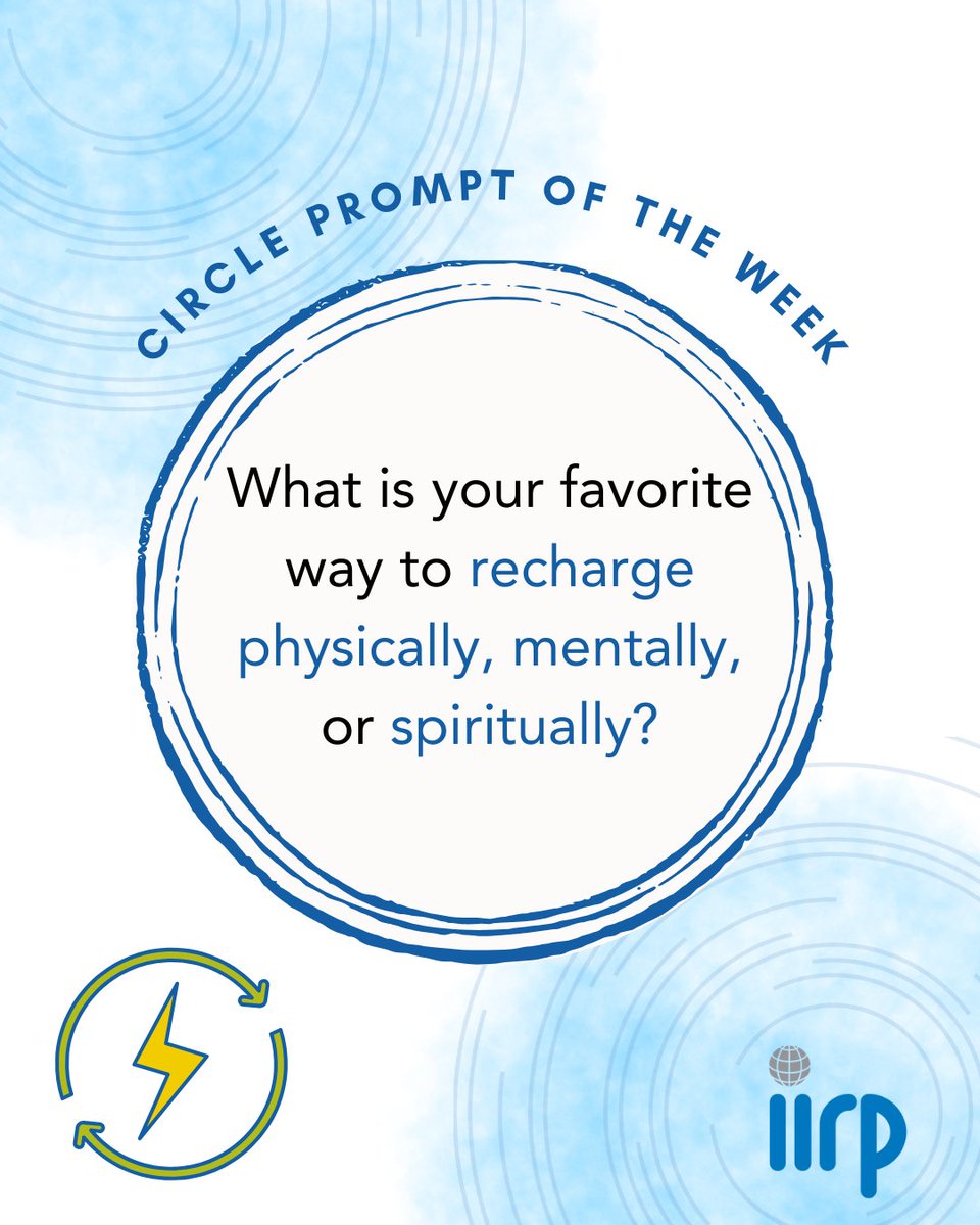 iirpgradschool's tweet image. 🔋 Coming back from a break can feel exhausting! Here&apos;s this weeks circle prompt to help you recharge.

💙 Proactive circles BUILD community; they allow us to express our feelings and truly hear one another.

#IIRP #RestorativePractices #BuildingCommunity #LifeSkills #Recharge