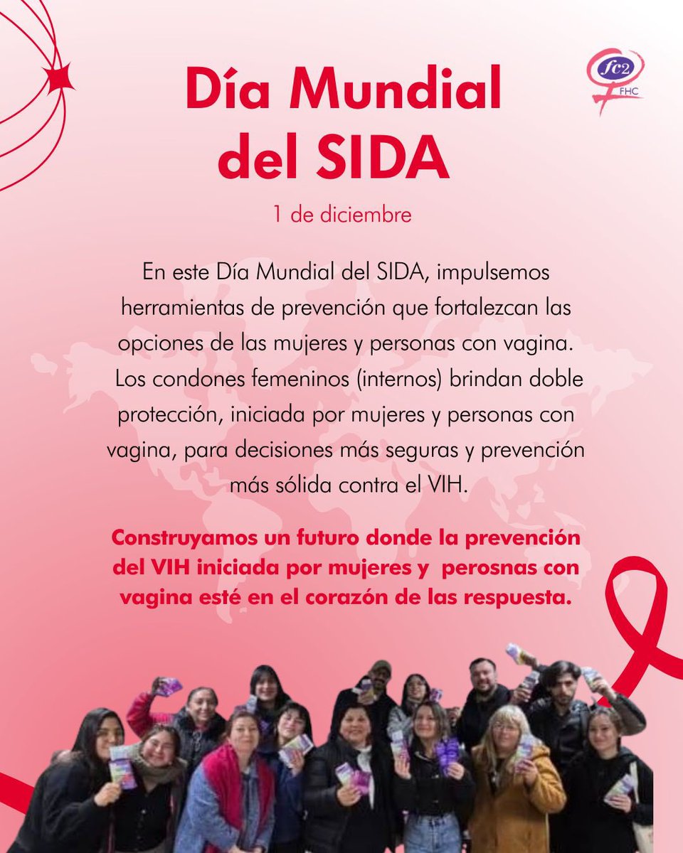 🌍 En este #DíaMundialDelSIDA recordamos que, ante recortes a SDSR, la prevención liderada por mujeres y personas con vagina es esencial. Los condones femeninos/internos mantienen la doble protección en sus manos.
#PrevenciónDelVIH #DobleProtección #CondónFemenino #CondónInterno