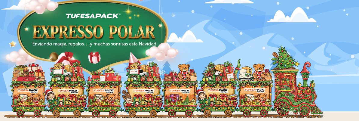 🚂✨ El Expresso Polar de Santa ya salió… ¡y viene lleno de magia!
En TUFESAPACK somos tus cómplices para que cada regalo llegue a tiempo a quienes más amas. 🎁💛
Esta Navidad, enviemos juntos ilusión.
#TUFESAPACK #ExpressoPolar #Navidad2025