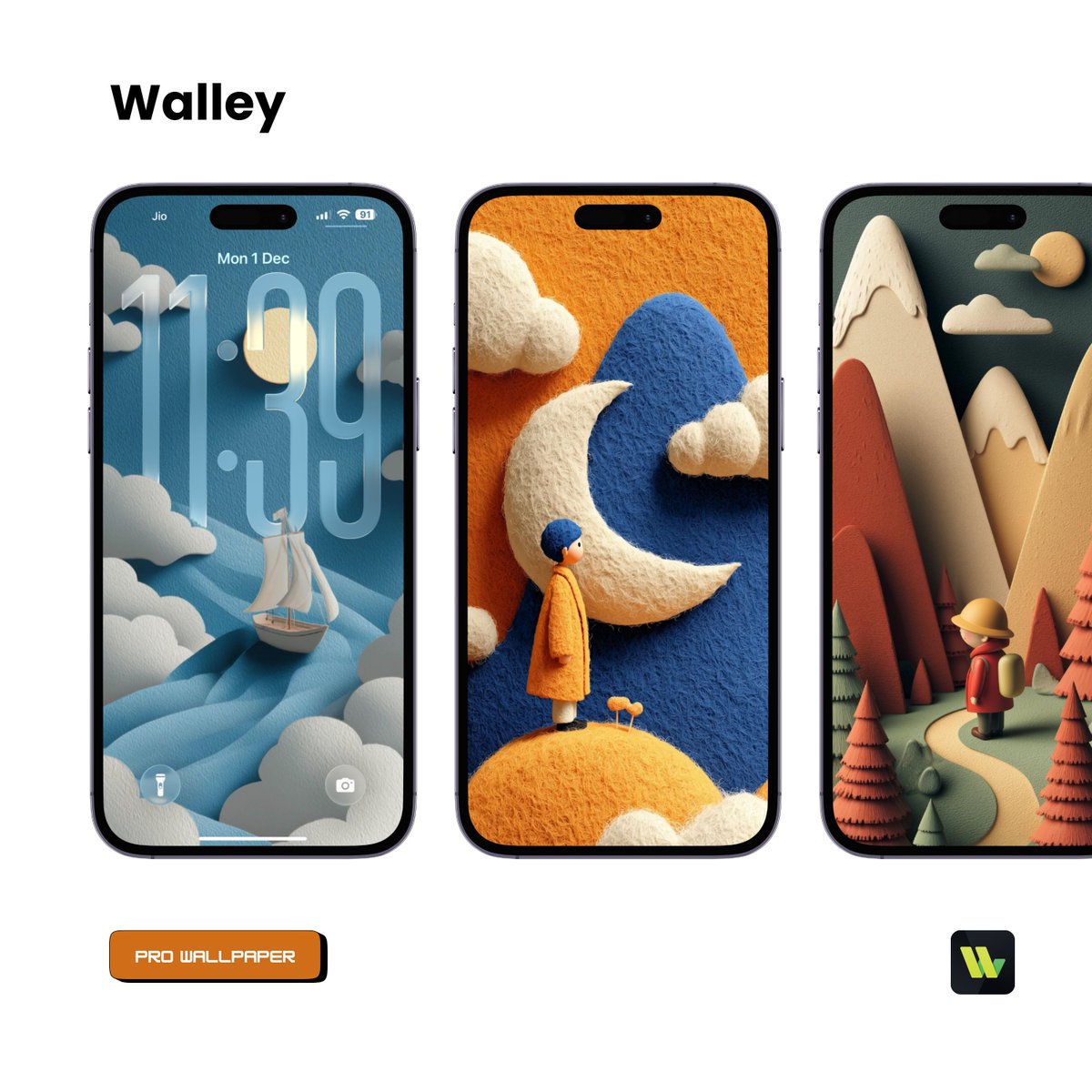 New walls just Added on Walley🔥

Pro - Artistic felt textures
Free - Minimal river views 

Update your screen 
update your vibe. 💙🌙

Get it now:
👉 Android – bit.ly/WalleyAi
🍎 iOS – bit.ly/WalleyApp