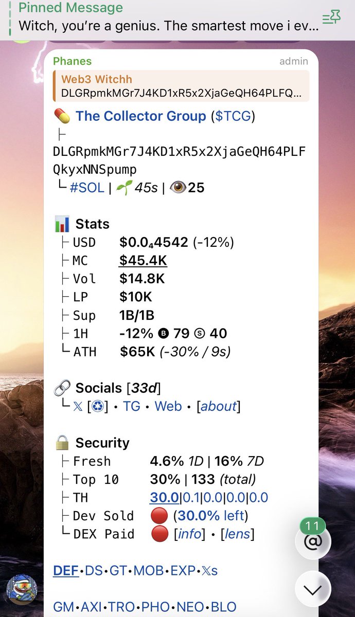 Web3_Witchh's tweet image. DLGRpmkMGr7J4KD1xR5x2XjaGeQH64PLFQkyxNNSpump
$TCG
Buy pressure came in fast, volume held well, and early wallets stacked the move.

More early plays in my group. t.me/Web3_Witchh

#Solana #helevier #memecoin #Crypto #Altcoins #zeudiners