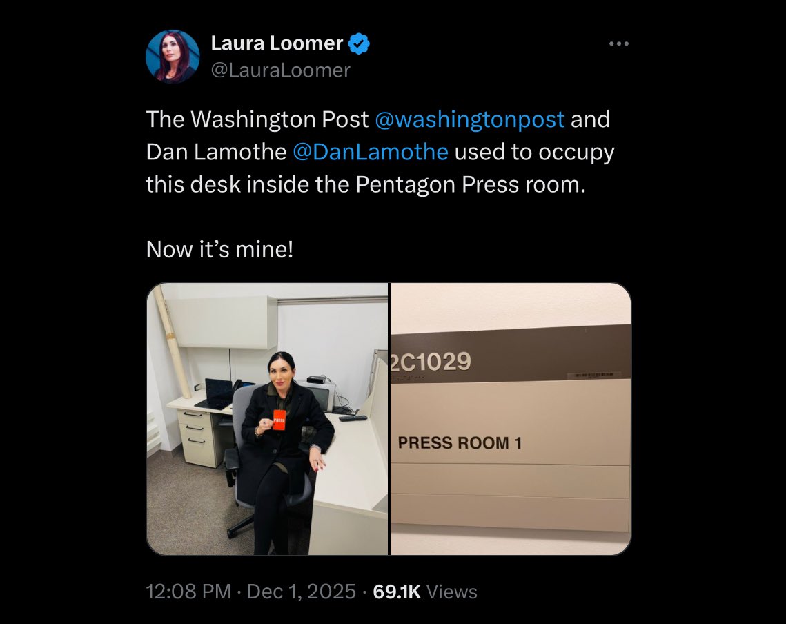 WUTangKids's tweet image. Pete Kegseth gave pentagon press passes and offices to Loomer and that Joey Mannarino guy smh….absolute clown show