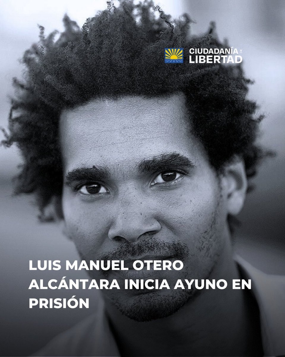El artista y preso político Luis Manuel Otero Alcántara iniciará un ayuno el 1 de diciembre desde la prisión en #Cuba. Será su quinto cumpleaños consecutivo encarcelado.

Lo hace como denuncia ante su injusto encierro y la grave crisis de derechos humanos en la isla.
