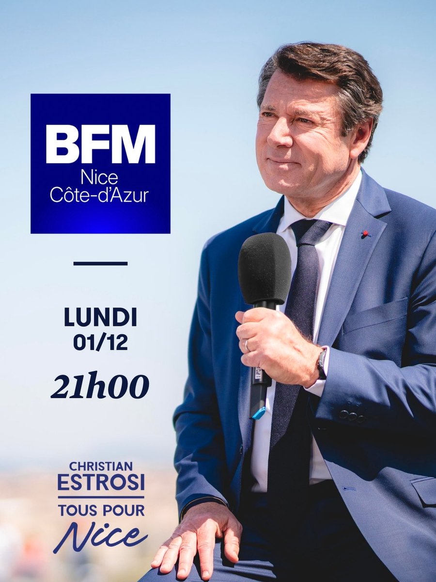 “Santé, sécurité : nos maires ont des idées !” 
Invité de BFMTV pour une émission spéciale, retrouvez-moi dès 21h sur <a href="/BFMCotedazur/">BFM Nice Côte d'Azur</a> et sur toutes les locales. Lien ➡️ bfmtv.com/cote-d-azur/en…