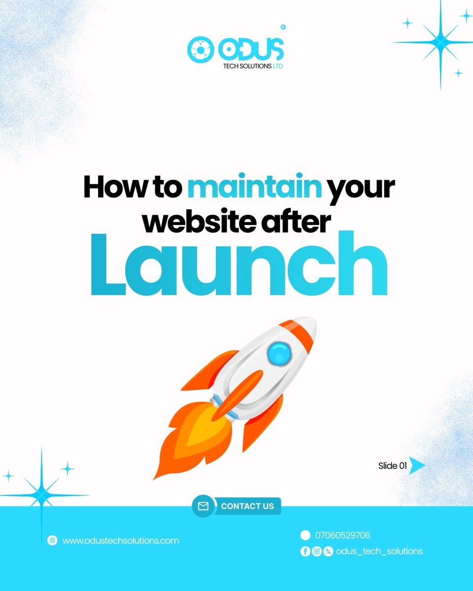 odus_tech_s's tweet image. Do not just launch your website‼️

Here are how you can maintain your website launch…

Swipe &amp;gt;&amp;gt;&amp;gt;

#website #weboptimization