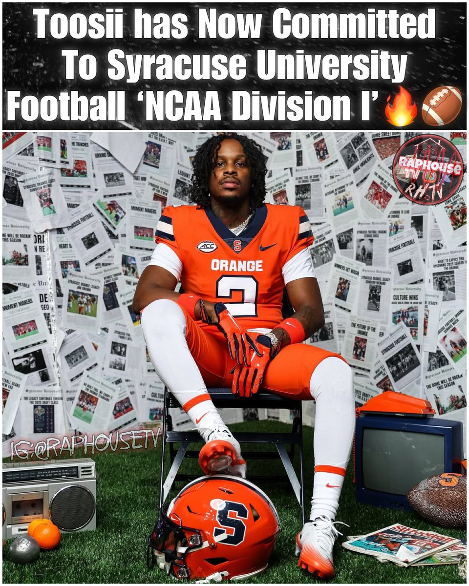 raphousetv2's tweet image. Toosii Has Now Officially Committed To Syracuse University Football ‘NCAA Division I’🔥🏈