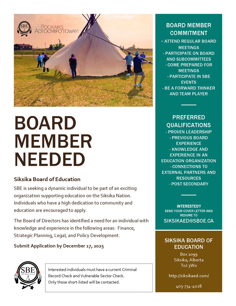 Siksika Board of Education tweet media