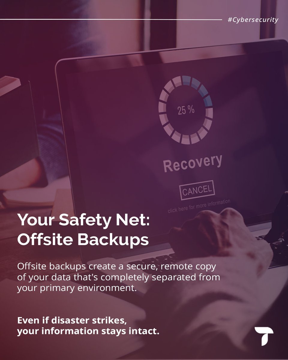 think_swift's tweet image. Whether it’s accidental deletion or a system meltdown, offsite backups let you restore your business quickly. 

Your data is the backbone of your business. 

Let ThinkSwift MSP make sure it lives safely.

#BusinessContinuity #DataProtection #BackupSolutions #ITSecurity
