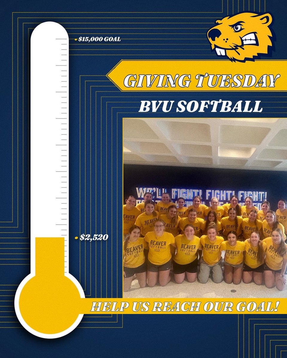 Tomorrow, December 2nd, is Giving Tuesday! Your support will help with expenses for our Spring Break trip to Florida in March. We appreciate your support to our program. Go Beavers! #beaversbuild

🔗: BVU.edu/softballfund