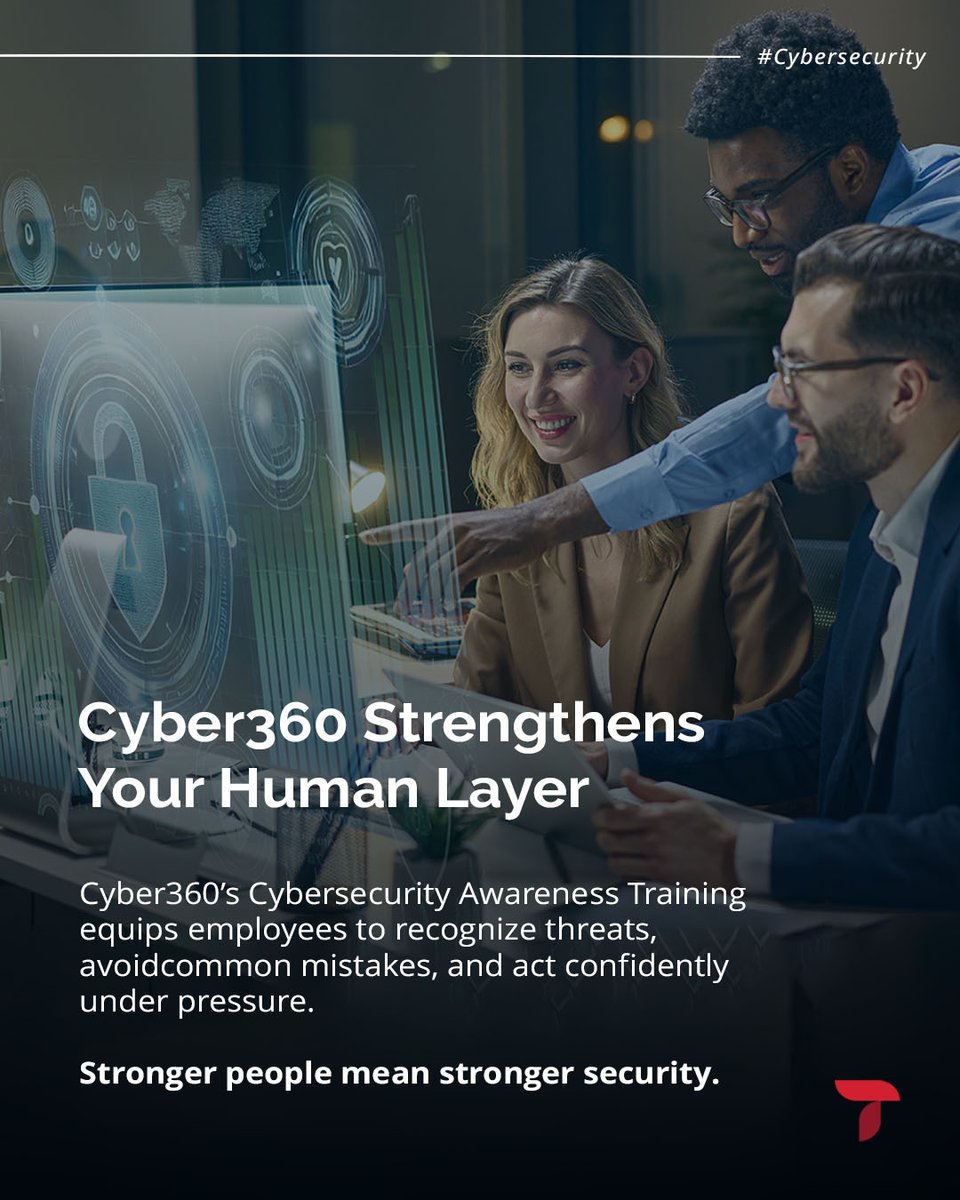 think_swift's tweet image. Most breaches start with simple mistakes.

Cyber360 training helps your team spot threats and avoid costly clicks.

Strengthen your human layer before attackers exploit it.

#CyberSecurity #DataProtection #Phishing #CyberAwareness
