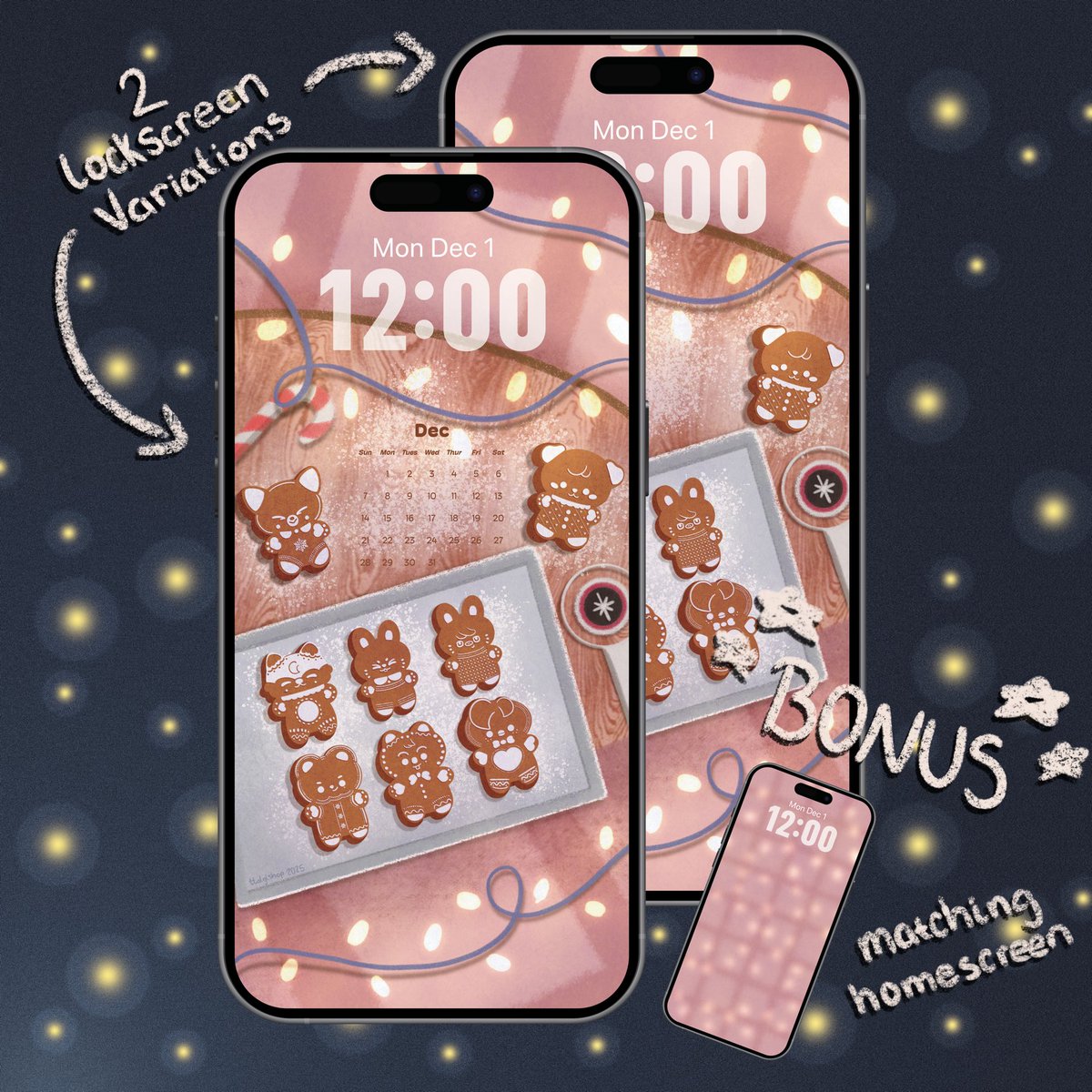 ttalgishop's tweet photo. long time no see, lovebugs! ✨🍓

i’ve got SO MUCH cookin’ up behind the scenes, ready to launch soon 👀

until then, please enjoy this year’s 
Holiday Wallpaper Freebies! 

3 Color Variarions 
💚 green
❤️ red
💜 purple

Lock screen available without calendar 

find them below! https://t.co/kxAycKyHkW