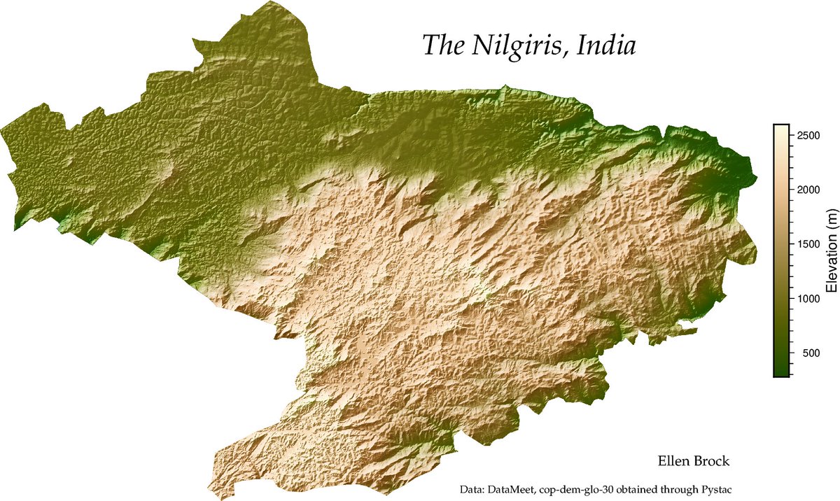 #30DayMapChallenge - Day 30 - remake of days 1 and 29. Python using xarray, pystac and PyGMT where I now clipped the raster.