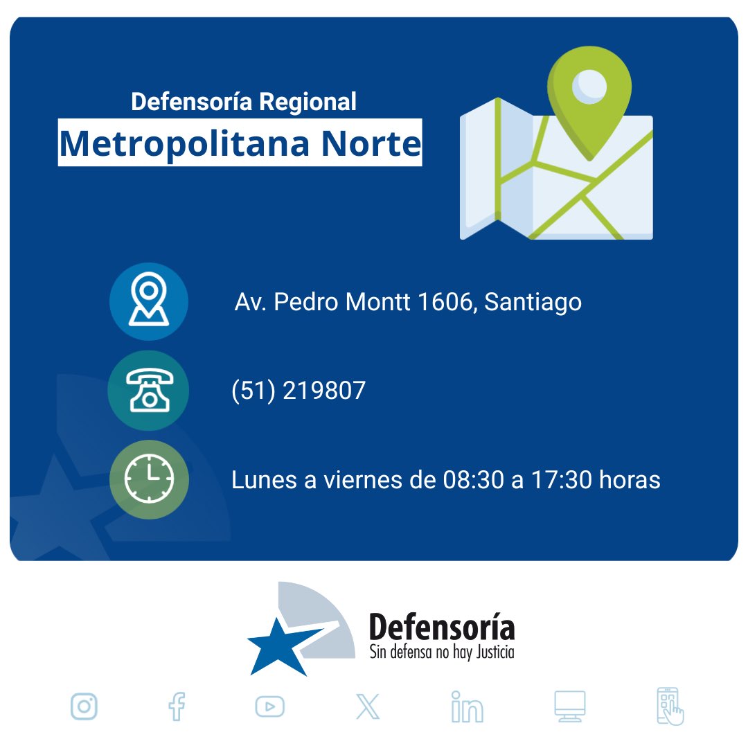 🙌🏼 ¿Prefieres atención presencial? 
📍 Encuentra tu Defensoría Regional en dpp.cl 
Contamos con oficinas en todo Chile para apoyarte cuando lo necesites.

#sindefensanohayjusticia ⚖️