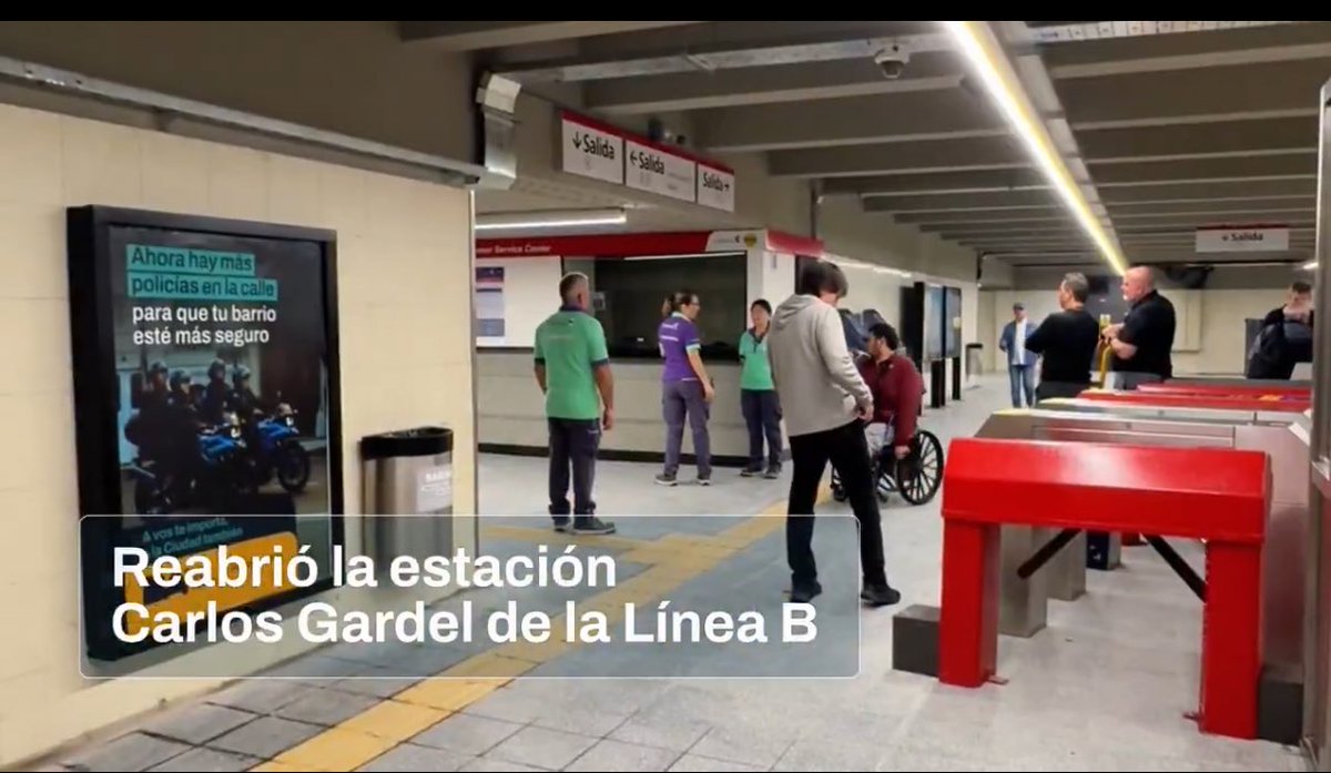 #Subte Reabrió la estación #CarlosGardel de la #LíneaB. 
Las obras incluyeron pintura, impermeabilización, recambio total de pisos, nuevas luminarias, mobiliario, señalética, señalización braille y restauración de murales.
Ademas recorda que desde hoy el viaje cuesta $1206
