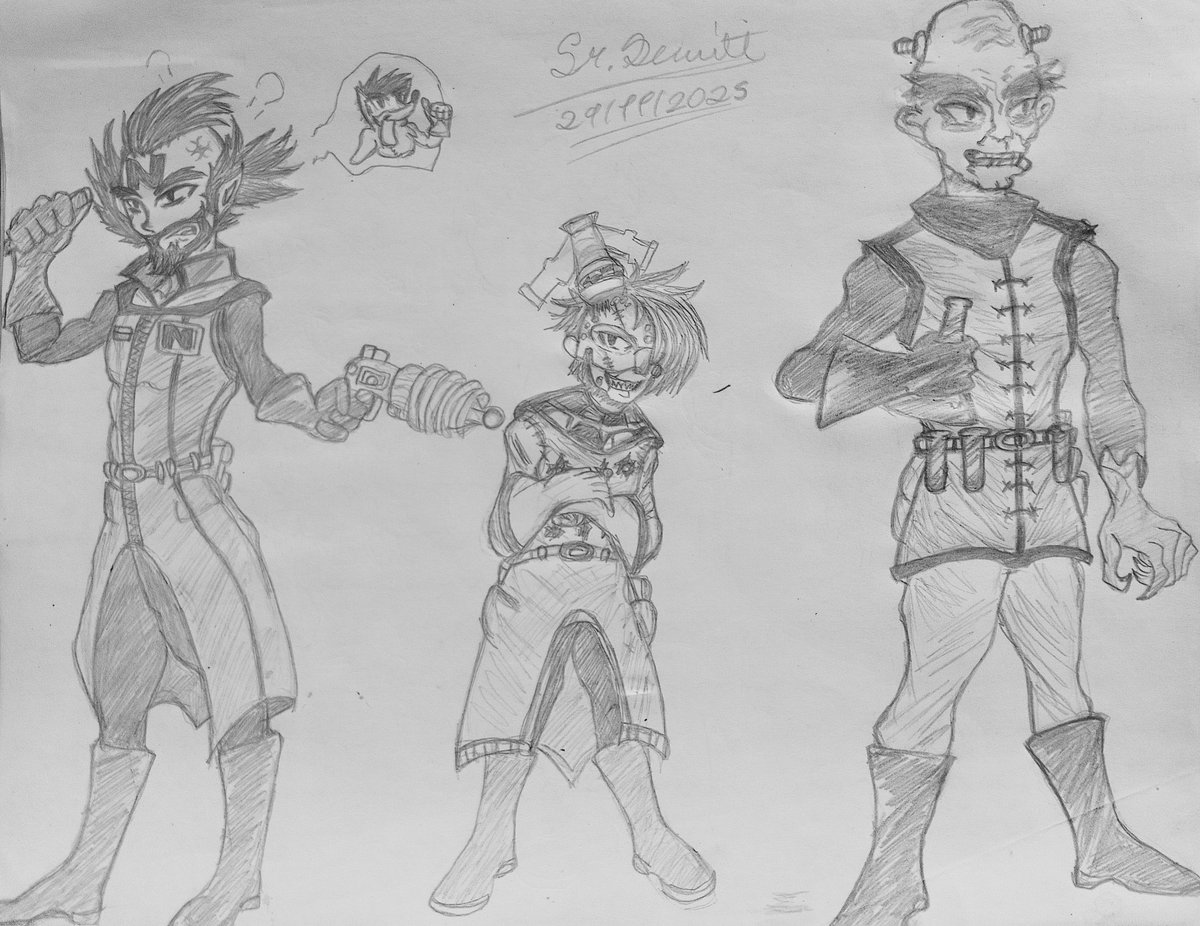 DrawingsDew's tweet photo. The holy trinity of Evil Scientists is Complete!! 🔫🚀🧪
#Crashbandicoot
#DrNeoCortex
#Ngin
#DrNitroBrio
#sketch
#fanart
#art
#ArtistOnTwitter https://t.co/WMQML4HTPK