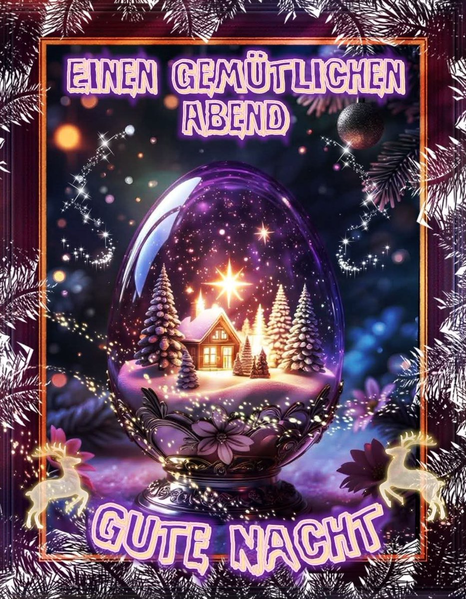 frisiersalonma1's tweet photo. Wünsche euch allen einen gemütlichen Abend und später eine erholsame gute Nacht. 🛋️🌌✨💫🥂🎼🙋‍♀️😴 https://t.co/mDSNv0V2SA