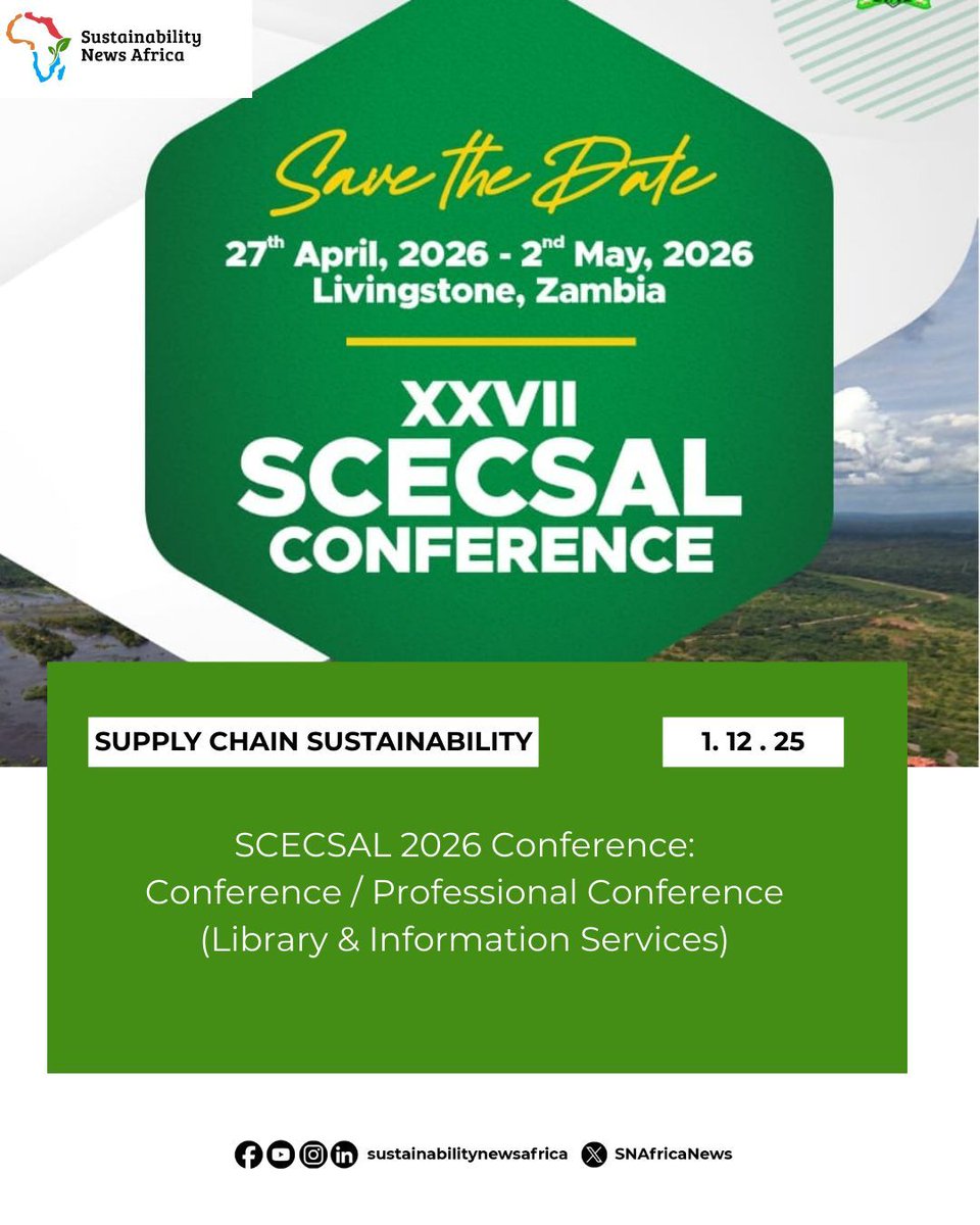 SNAfricaNews's tweet image. SCECSAL 2026 unites African library and info professionals to explore digital innovation, AI, open access, and sustainable library services.

More info &amp;amp; registration:sustainabilitynewsafrica.com/events/scecsal… 

#DigitalInnovation #TechnologyInnovators #AfricanLibraries #SustainableDevelopment