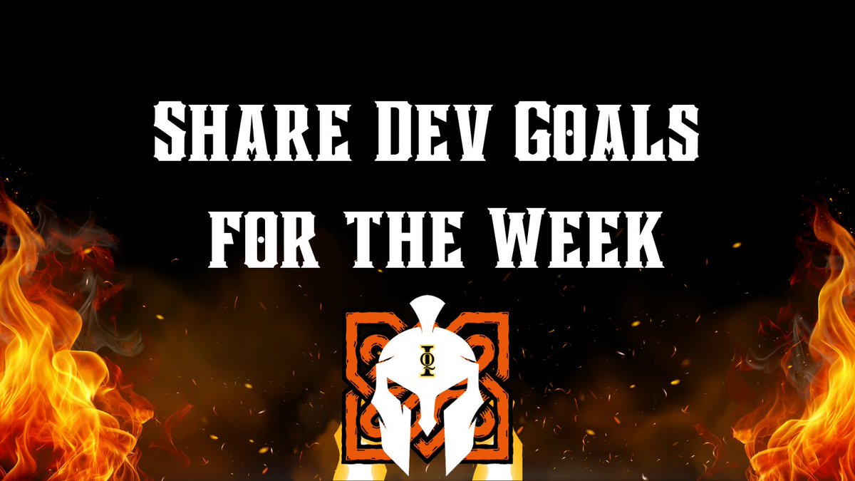 IndieQuesting's tweet photo. What are your #indiegame goals for the week?  
Share below ⚔️
🔥 #gamedev #indiequest #gaming https://t.co/5fZq3IgGVb