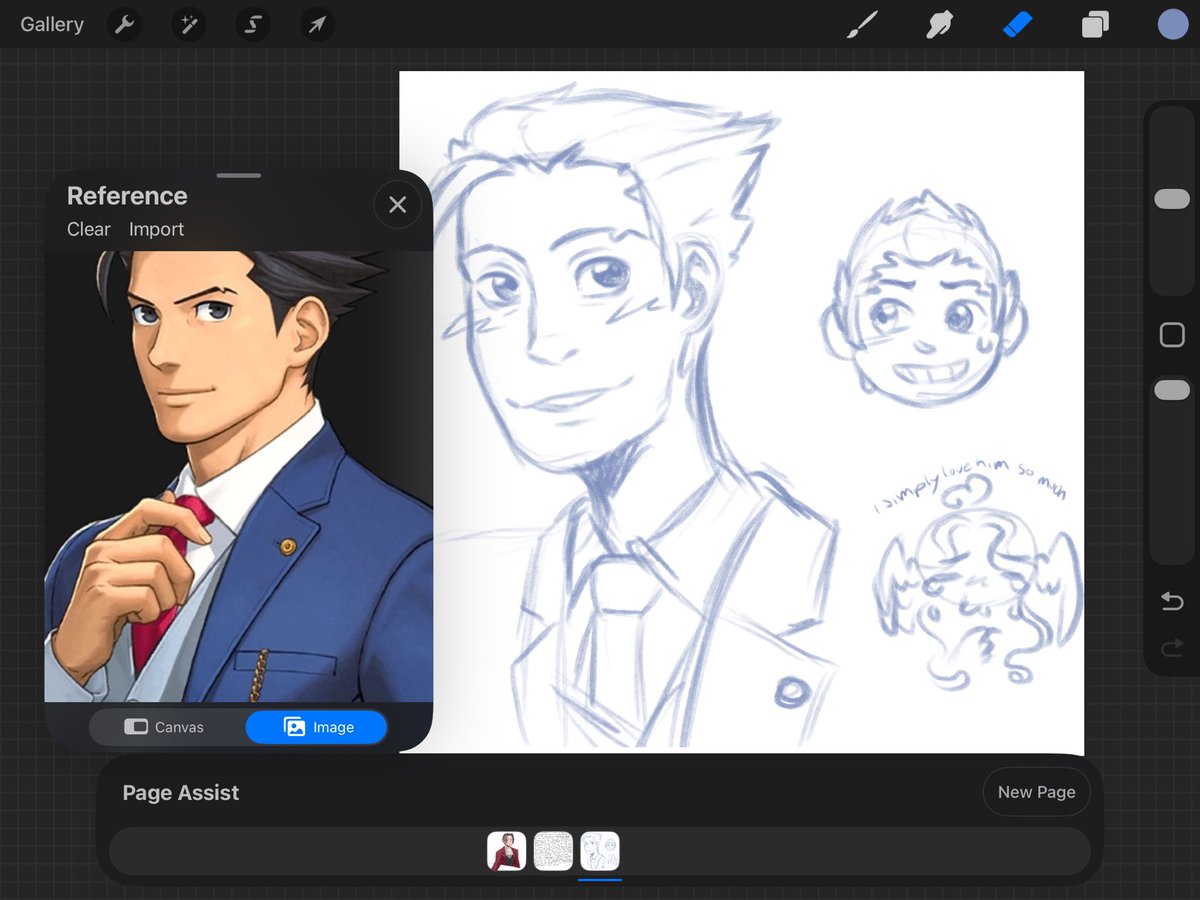 roseberryyy_'s tweet photo. Who let this man have the hardest hair to draw in the entire universe 
#AceAttorney https://t.co/JfPnP6dFmR