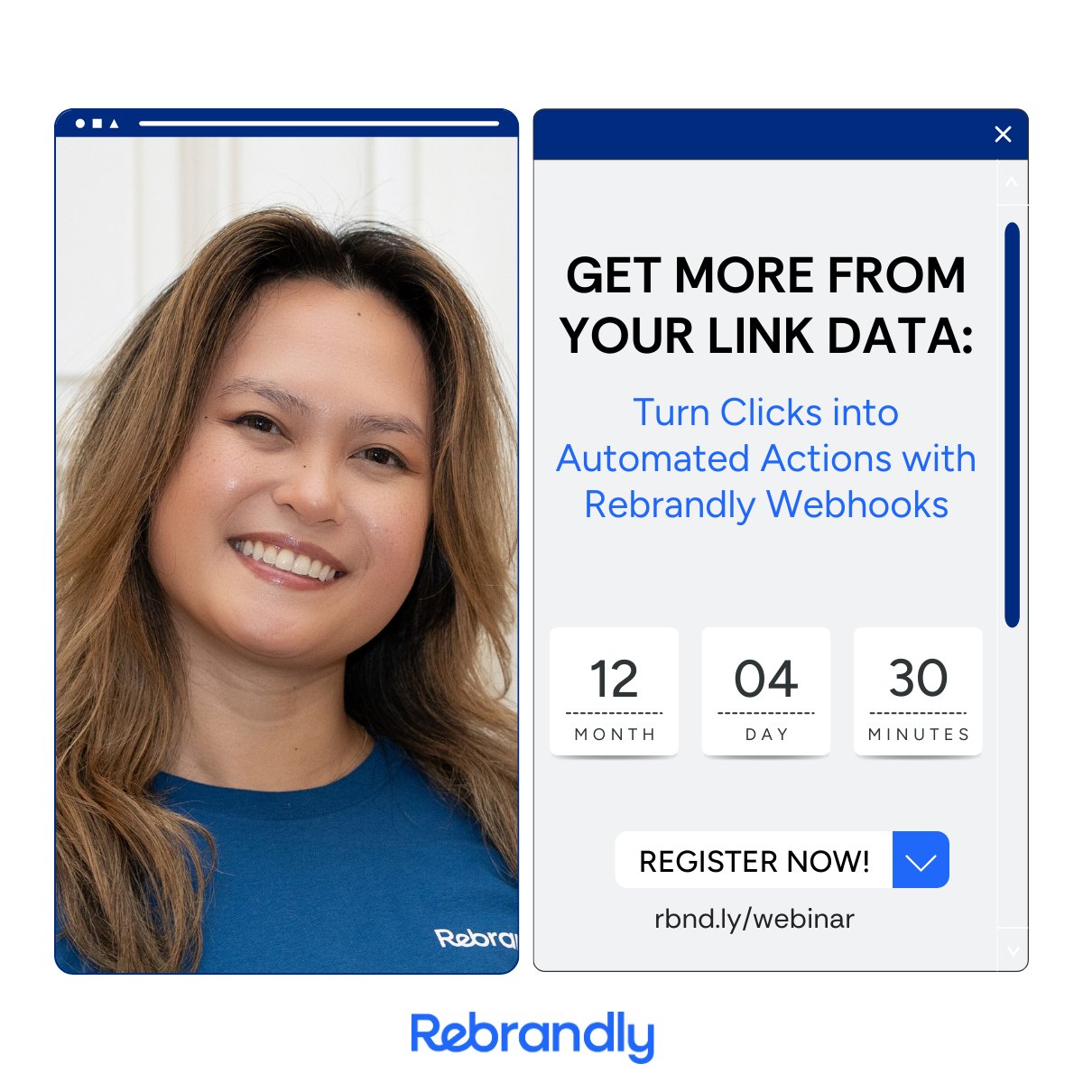 Join us for a 30-minute deep dive into webhooks—learn how to stream click data in real-time to any tool in your marketing stack.
Senior Product Manager Karlissa Ablay will walk through:
✅ Live webhook setup (under 10 minutes)
✅ Real integration examples (<a href="/GA4good/">Generation Amazing</a>, <a href="/HubSpot/">HubSpot</a>,