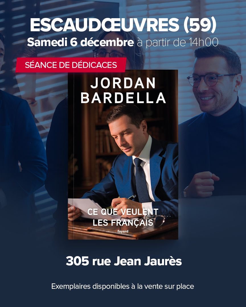 J_Bardella's tweet image. ✍🏻 Je vous donne rendez-vous ce samedi dans le Nord !