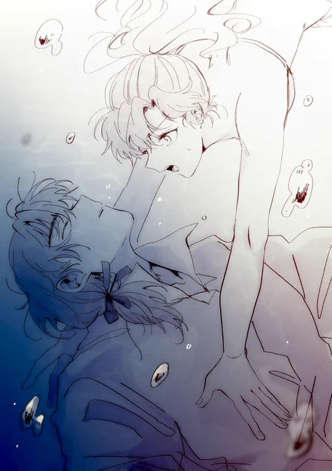 留伊︎︎ ♀の人魚パロ見たいっていう落書き

⚠️女体化 