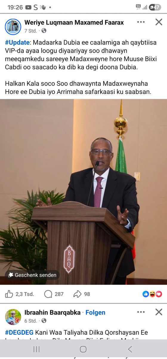 Iskaa wadankee Muuse wuxuu kaga Saamayn badan yahay Dalka dibadiisa 
<a href="/Abdirahmanirro/">Cabdiraxmaan Cirro</a> Cad Nool