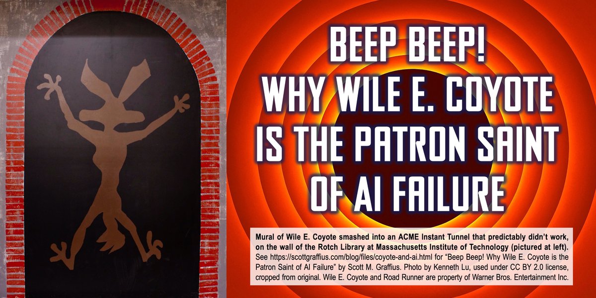 Exceptional_LLC's tweet image. &quot;Beep Beep! Why Wile E. Coyote is the Patron Saint of AI Failure&quot; by Scott M. Graffius  

🔗 scottgraffius.com/blog/files/coy… 

#ProjectManagement #ProgramManagement #PMO #AI